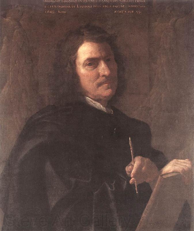 POUSSIN, Nicolas Self-Portrait af France oil painting art